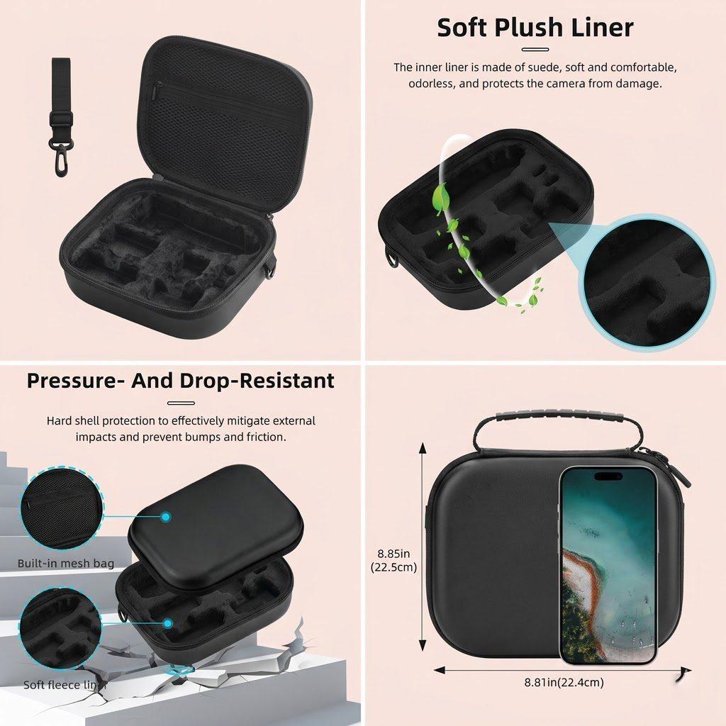 Túi đeo chéo chống sốc dành cho DJI Osmo Pocket 3 Camera túi đeo chéo đựng phụ kiện chống sốc dành cho osmo pocket 3 - Hàng chính hãng