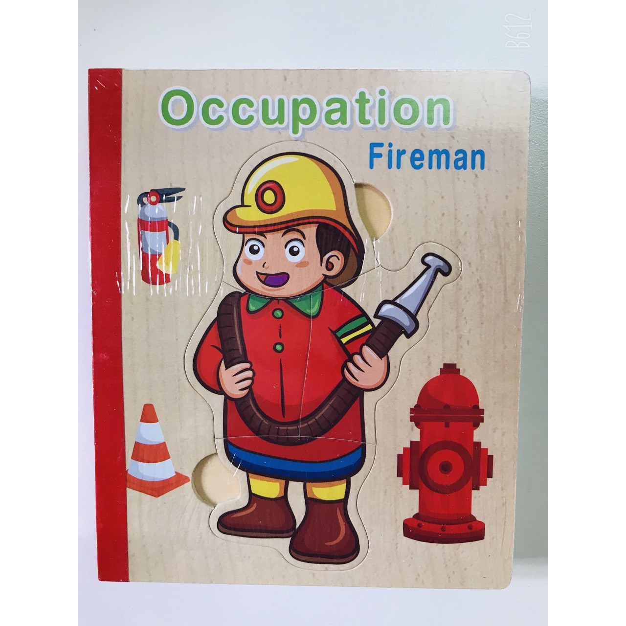Sách gỗ ghép hình - Combo 2 cuốn sách gỗ ghép hình chủ đề nghề nghiệp và động vật Gnu Kids