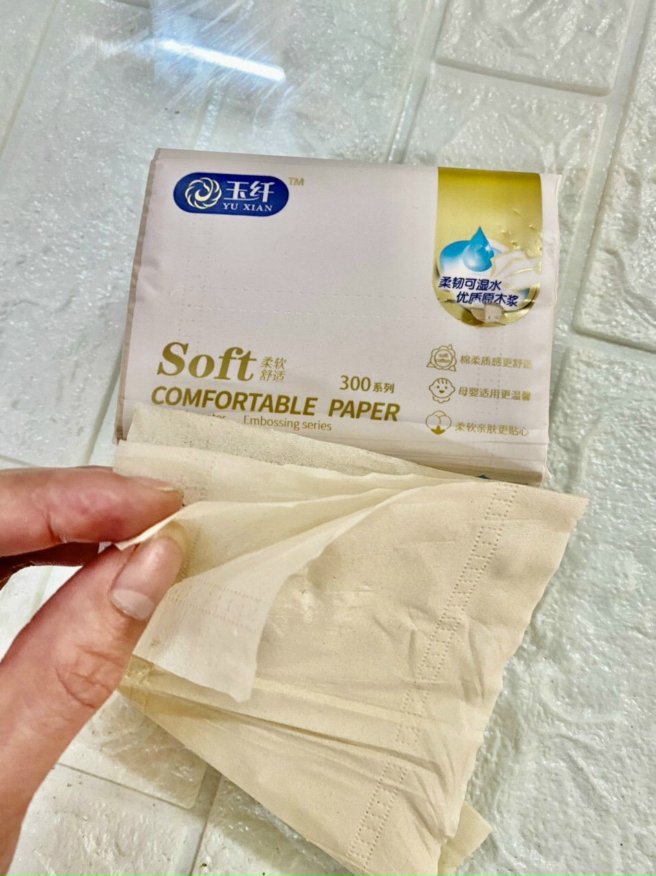 Giấy ăn SOFT PAPER, 4 lớp cực dai - (300 tờ / 1 gói) - GA