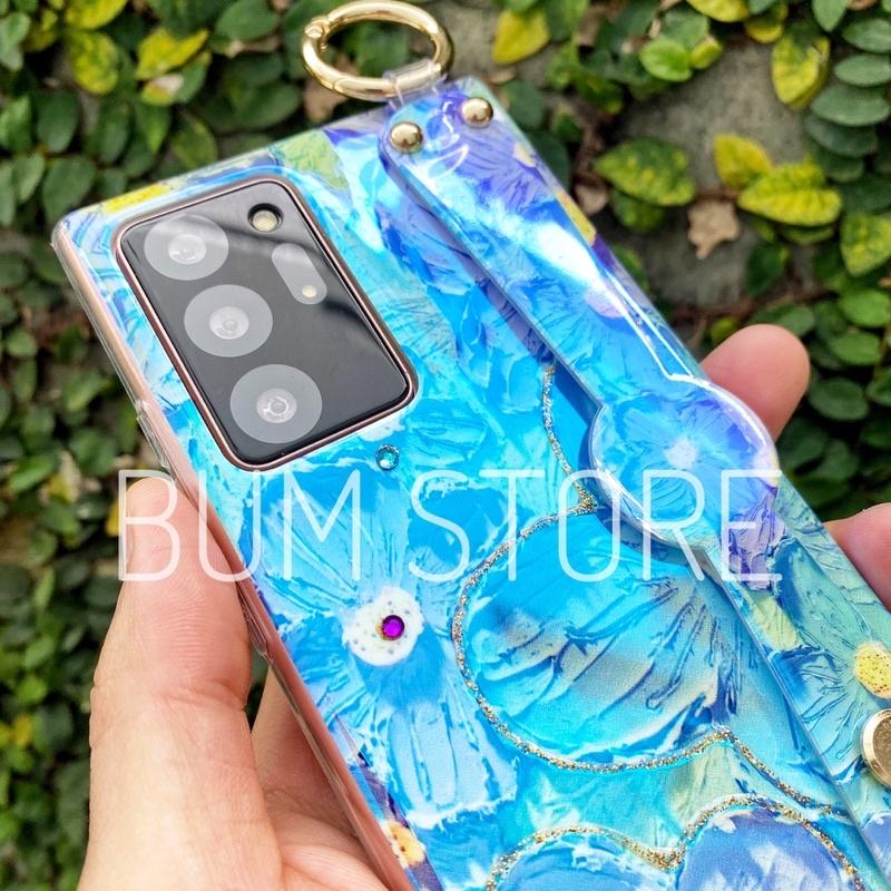Ốp Lưng Hoa Màu Sơn Nước Cho Dòng Samsung Galaxy S23 Ultra / S23 Plus / S22 Ultra / S22 Plus / S21 Ultra / S21 Plus / Note 20 Ultra / Note 20 / Note 10 Plus / Note 10 Có Dây Xỏ Tay