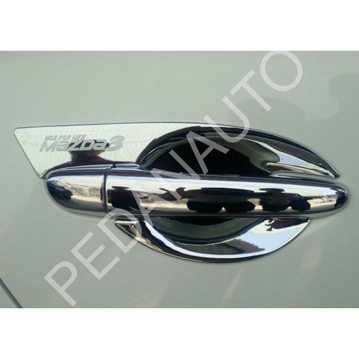 Ốp Tay Hõm Cửa Xe Mazda 3 đời 2014 đến 2020 Mạ Crom