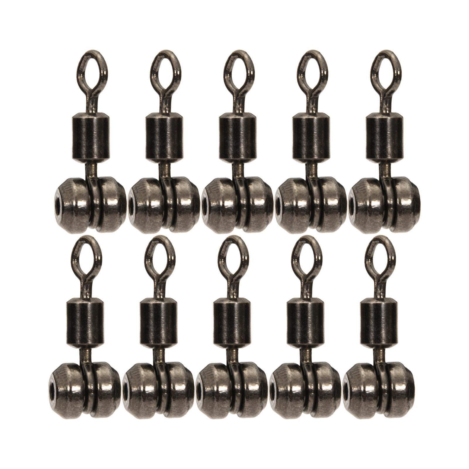 10Pcs Ball Bearing Fishing Swivel Connectors Carp Rings Heavy Duty S