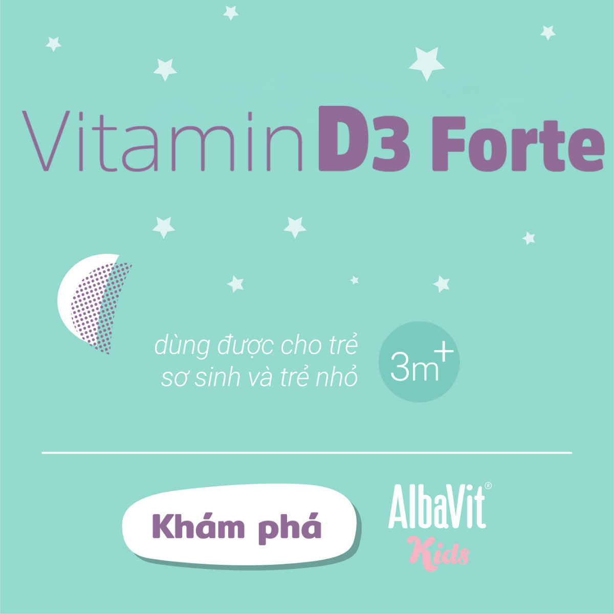 Vitamin nhỏ giọt Albavit Kids Vitamin D3 Forte (Lọ 10ml)