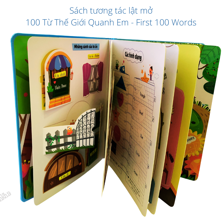 Sách Tương Tác Lật Mở 100 Từ Đầu Tiên Về Thế Giới Quanh Em - Lift The Flap First 100 Words