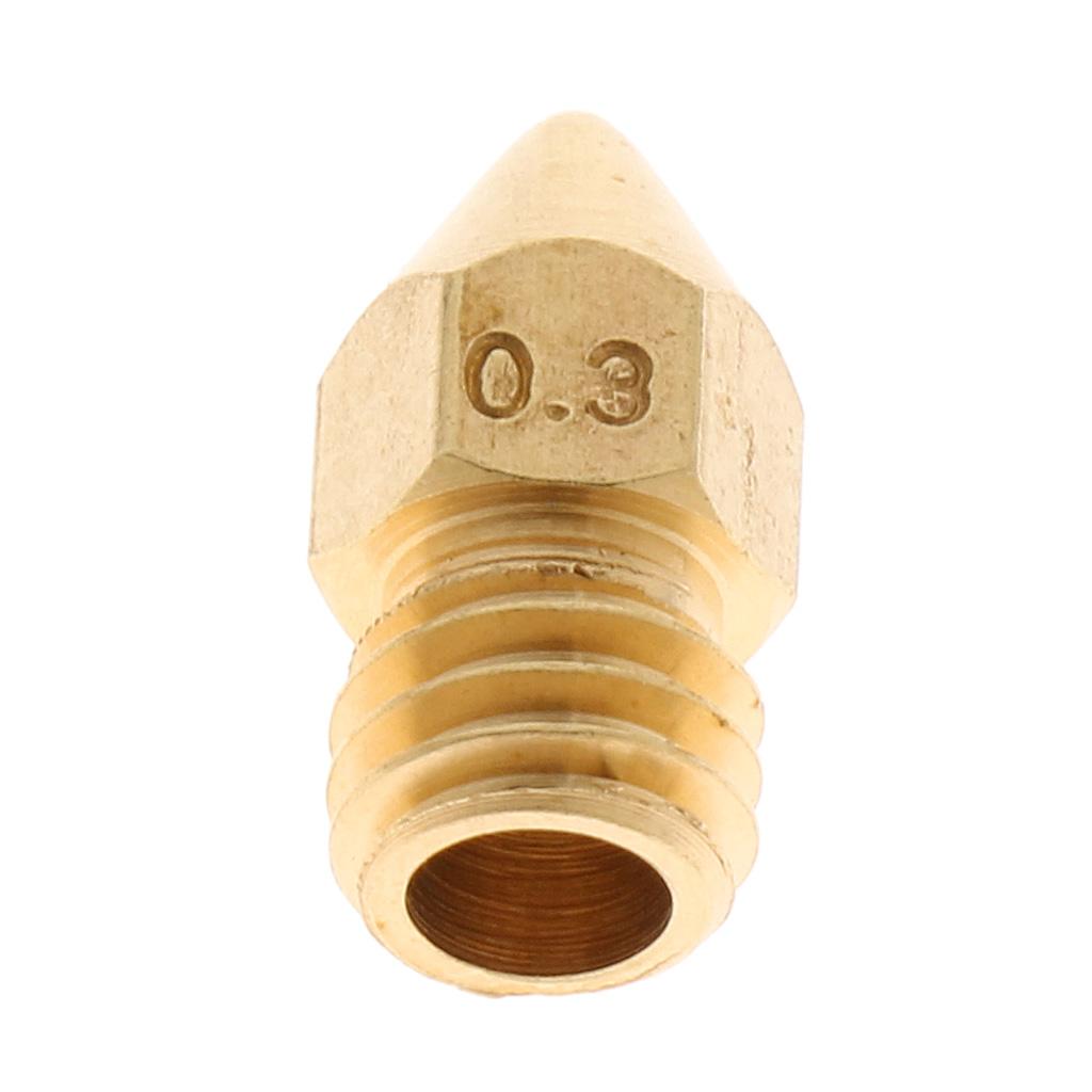 0.3mm Brass Nozzle for 1.75mm 3D Head Hotend Extruder Accessories