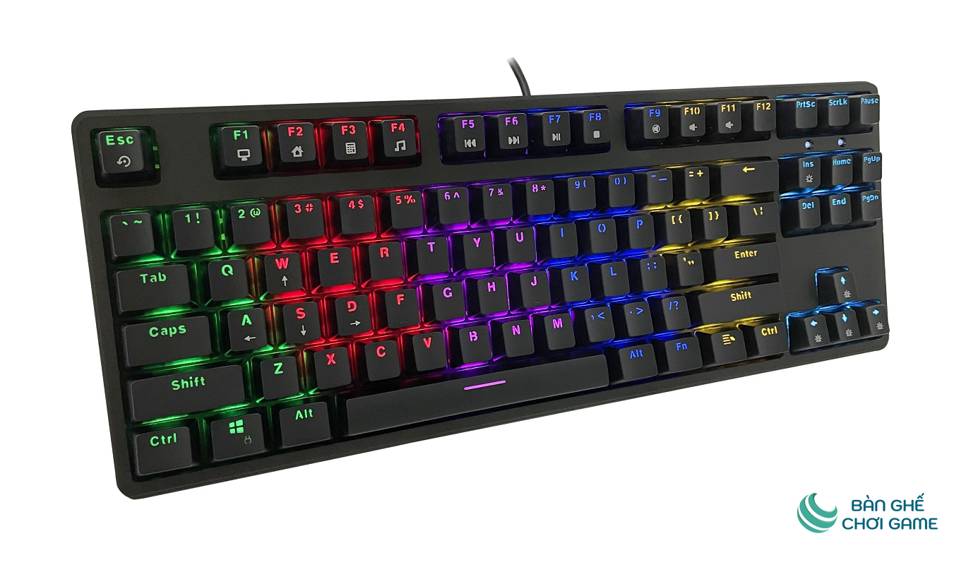 Bàn phím cơ E-Dra EK387L TKL Rainbow Huano Switch - Hàng chính hãng