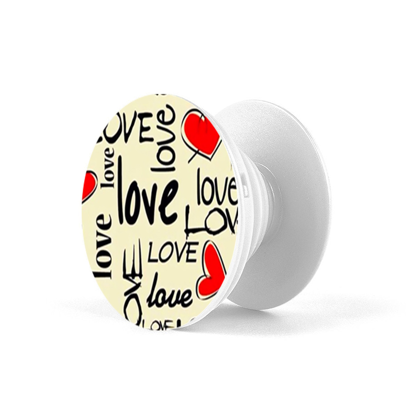 Gía đỡ điện thoại đa năng, tiện lợi - Popsockets - In hình LOVE 06 - Hàng Chính Hãng