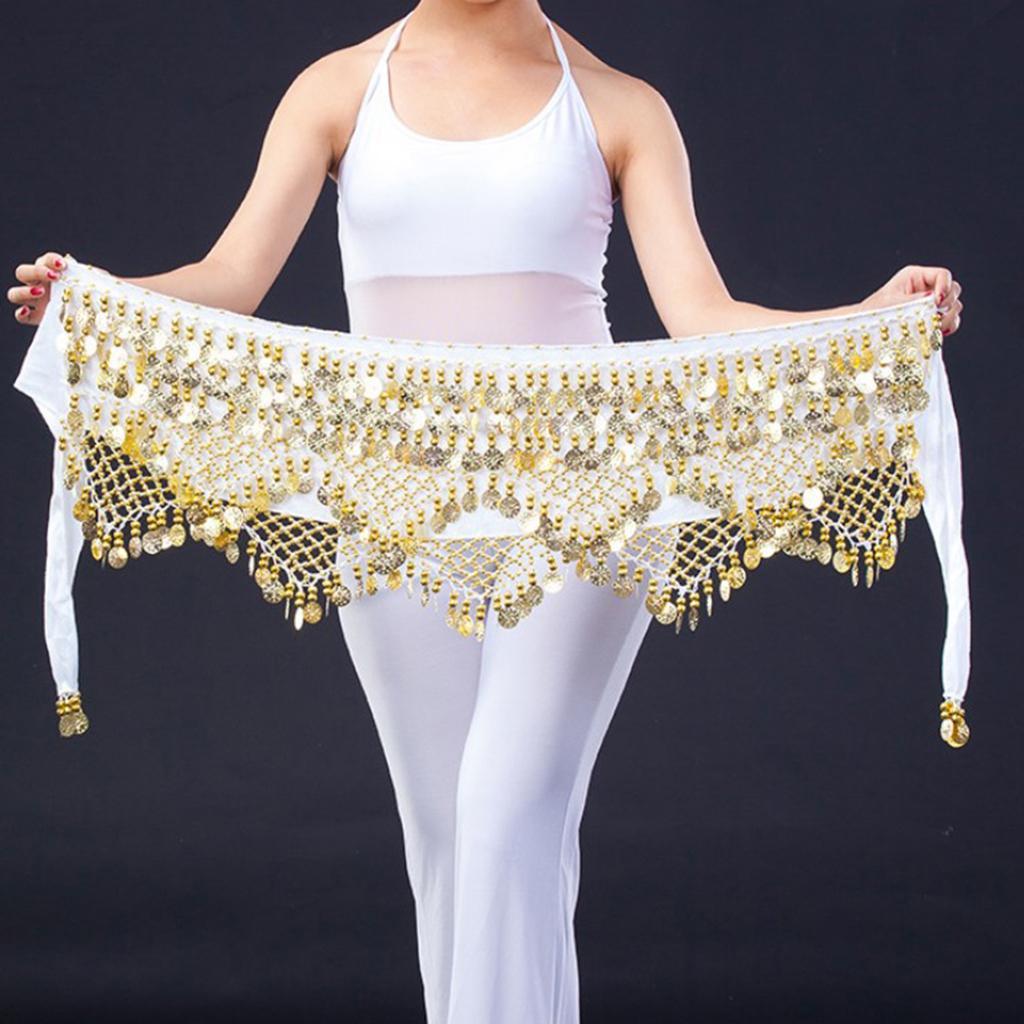 Belly Dance Waist Chain White