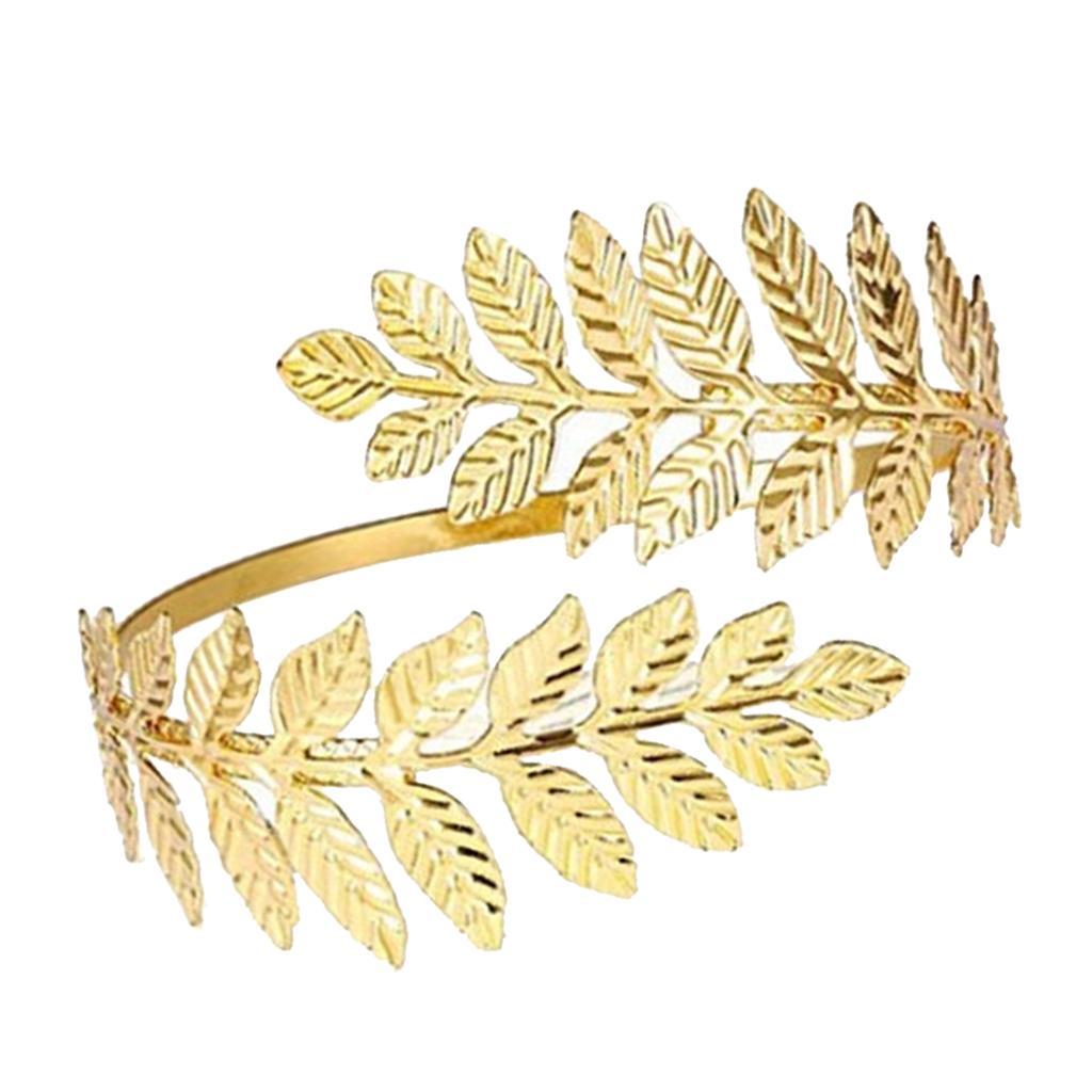 Swirl Leaf Shape Upper Arm Cuff Armlet Armband Bangle Bracelet