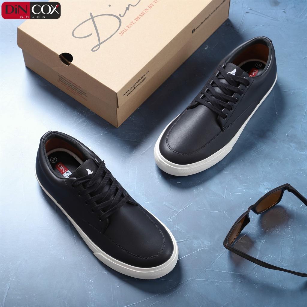 Giày Sneaker Da Nam DINCOX D06 Thể Thao, Năng Động Black