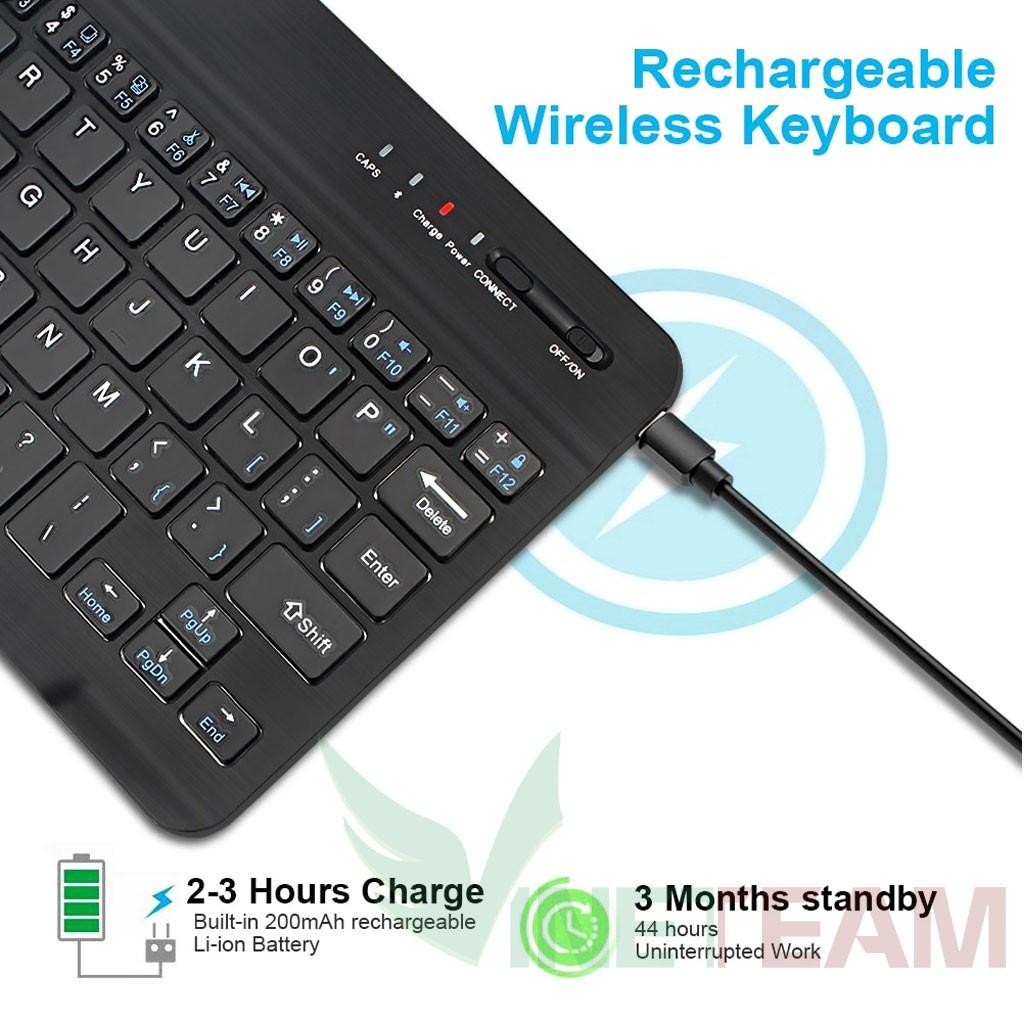 Bàn phím không dây Bluetooth mini cho máy tính bảng ,Laptop có thể sạc lại