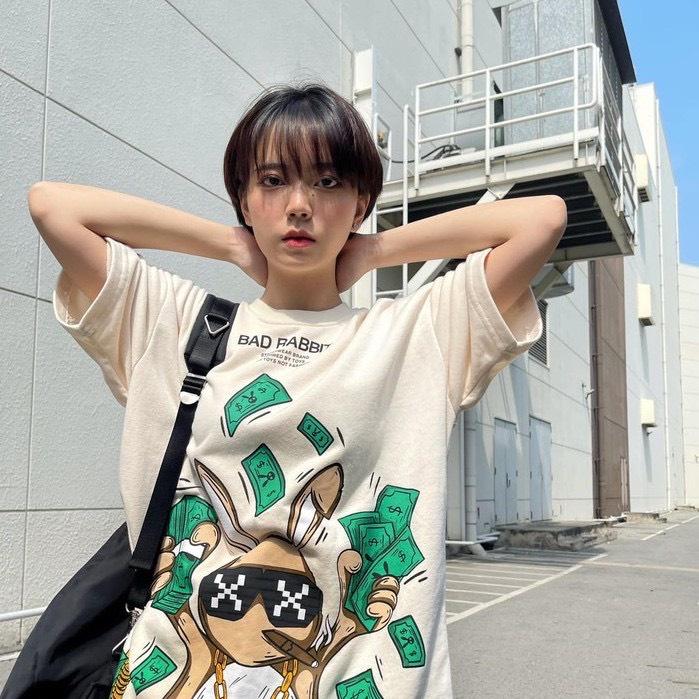 Áo thun unisex tay lỡ BADDOLLA || Hany shop