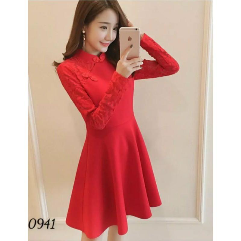 Đầm Nữ Dáng Xòe Ren Lưới Cực Xinh