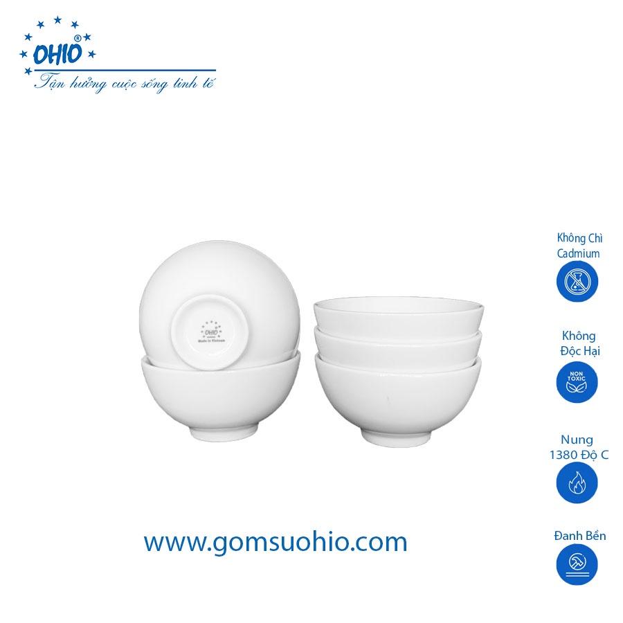 Bát Chấm 8.7 cm Sứ Trắng OHIO