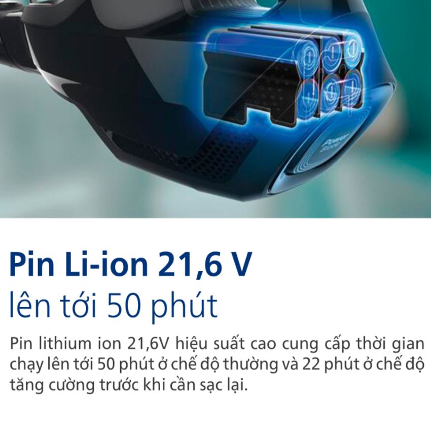 Máy hút bụi cầm tay không dây dạng cán 3 trong 1 SpeedPro Aqua thương hiệu Philips FC6729/82 - Hàng Chính Hãng
