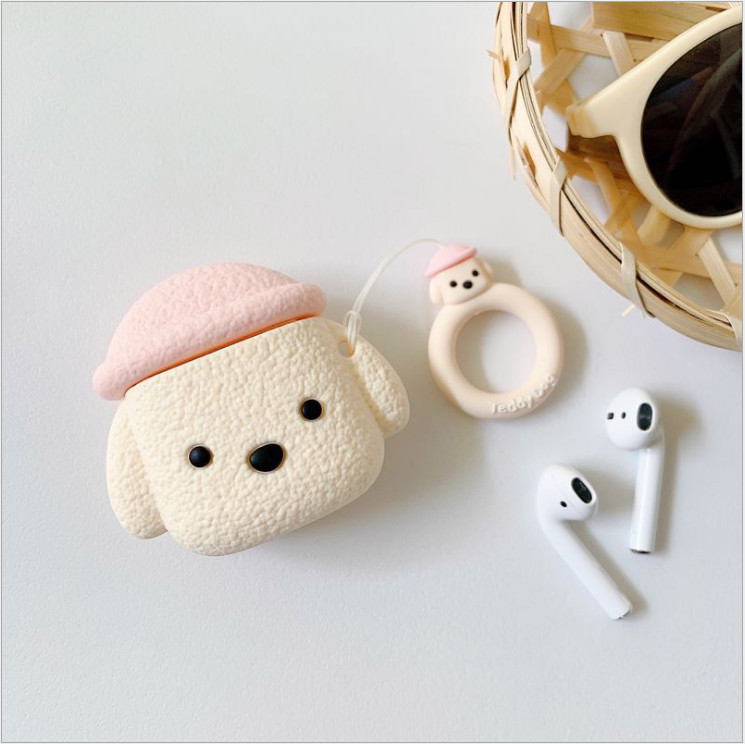 Ốp bảo vệ tai nghe Teddy cute dành cho case airpod 1/2/Pro chống va đập