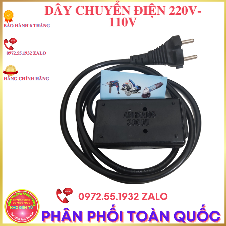 Dây chuyển điện 220 sang110V công suất 3000w