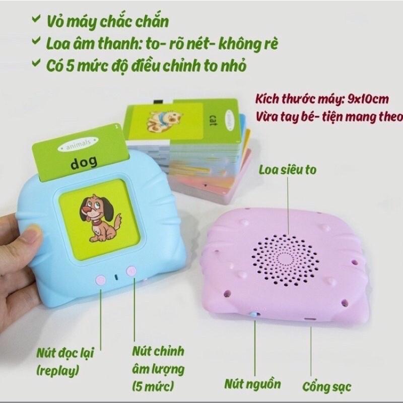 Máy Đọc thẻ Song Ngữ Anh - Việt Flashcard 112 Thẻ 224 Từ vựng Giúp Bé Tăng Khả Năng Nghe Và Nhận Biết Từ