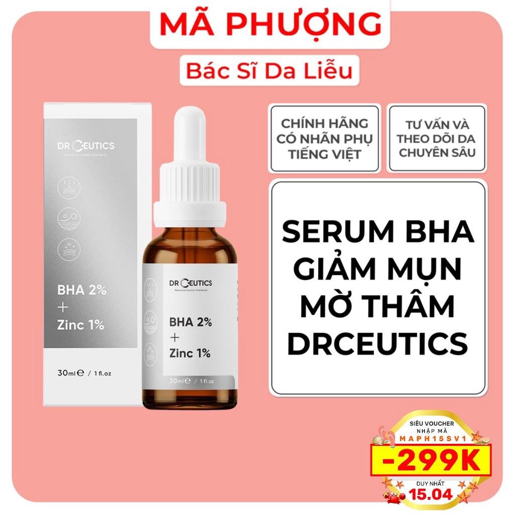 Serum BHA giảm mụn mờ thâm BHA 2% + ZinC 1% DrCeutics