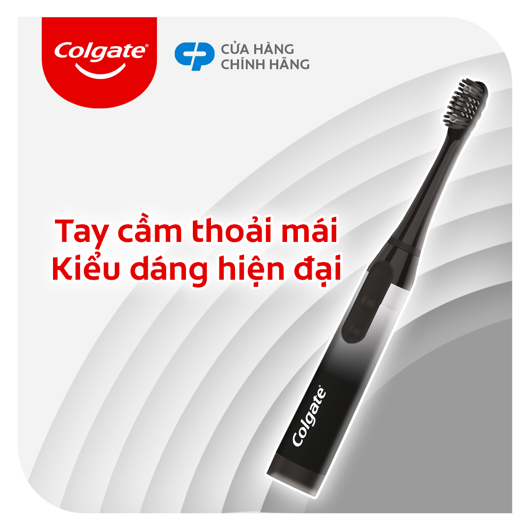 Bàn chải điện Colgate Sonic 360 Charcoal với lông chải phủ than kháng khuẩn