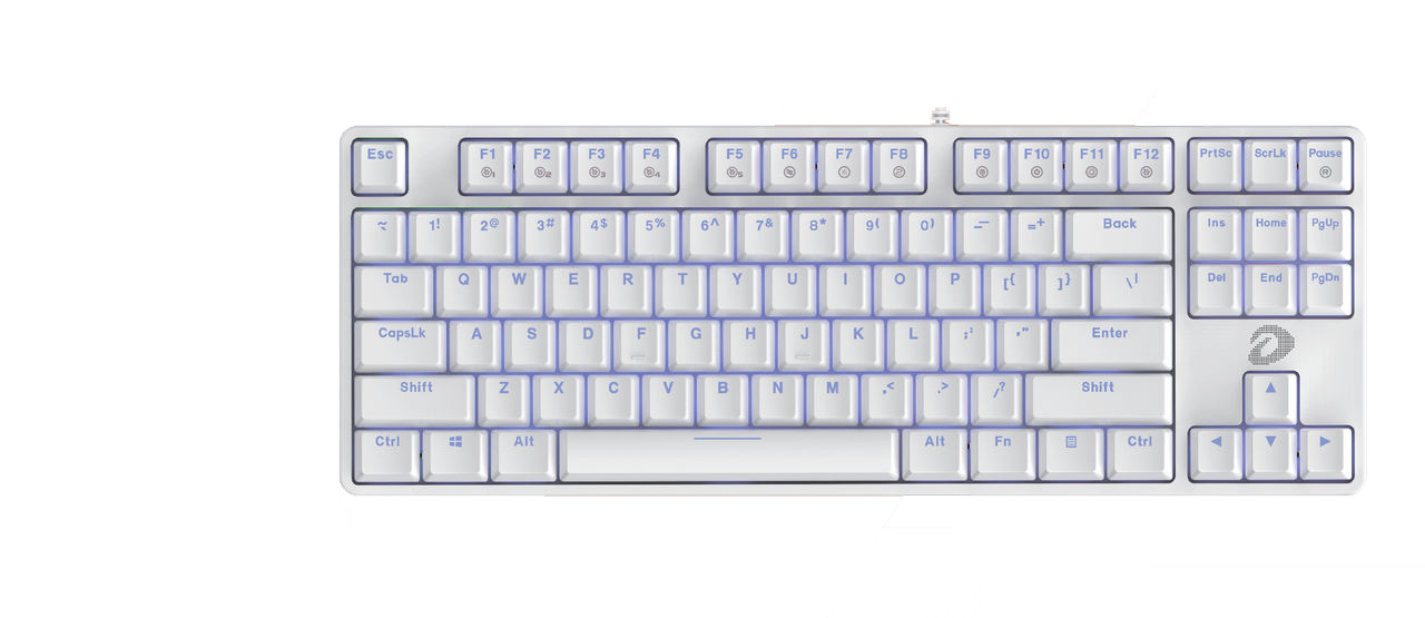 Bàn phím cơ Gaming DAREU EK87 WHITE - hàng chính hãng