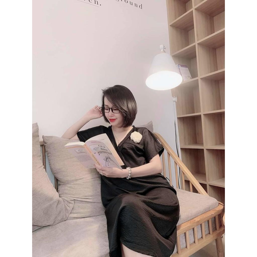 Váy bầu thiết kế️đầm bầu mặc đi làm đi chơi đều được️chất kẻ hàn siêu mát️free size (43-68kg)