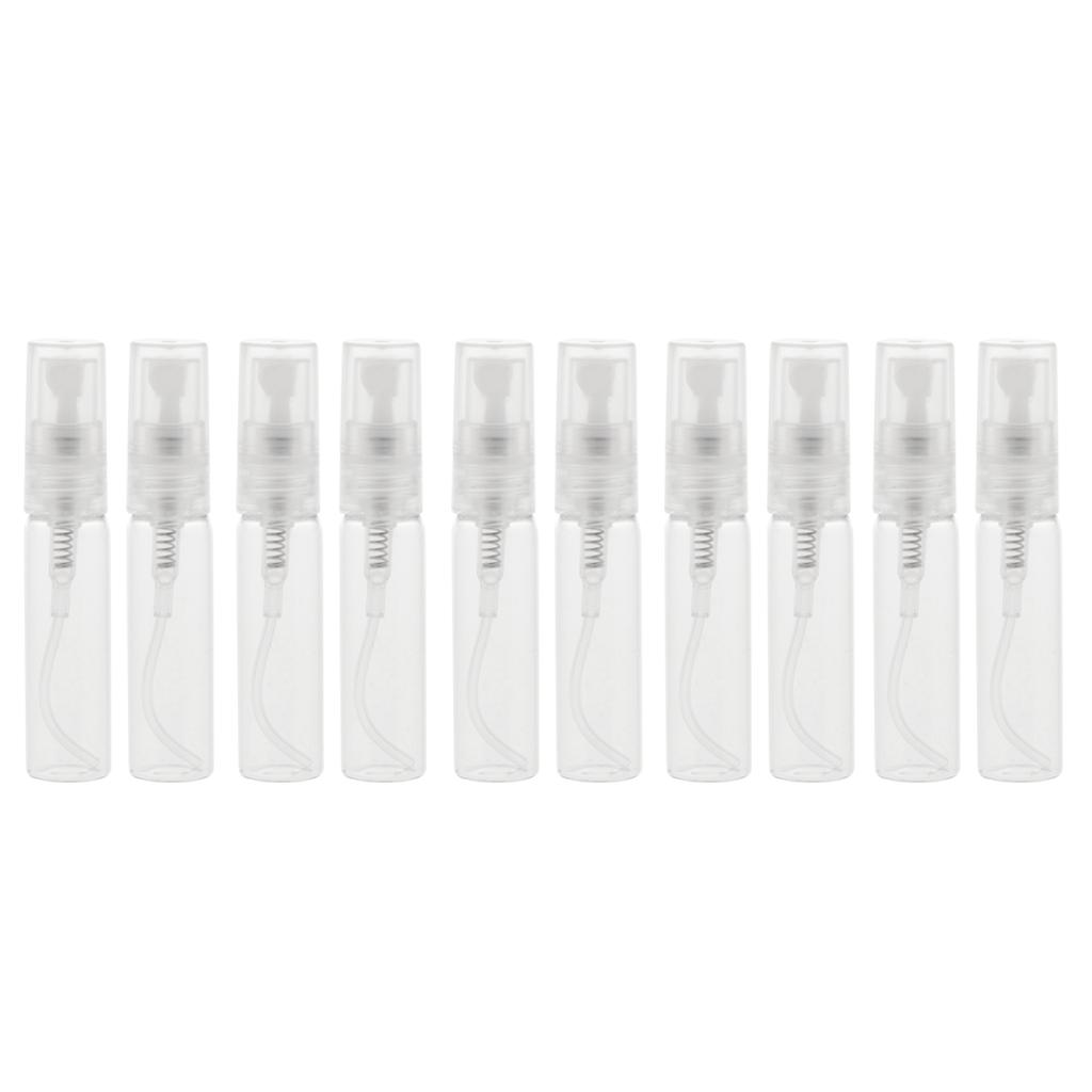 3x10Pcs Glass Perfume Empty Bottle Pump Sprayer Refillable Travel 5ml