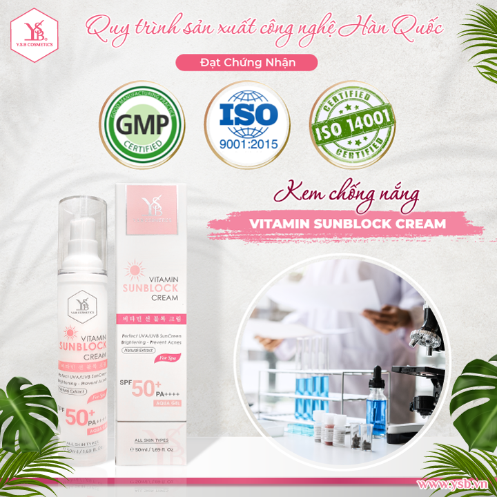 [YSB COSMETICS]  Kem chống nắng VITAMIN SUNBLOCK CREAM SPF50+/PA++++