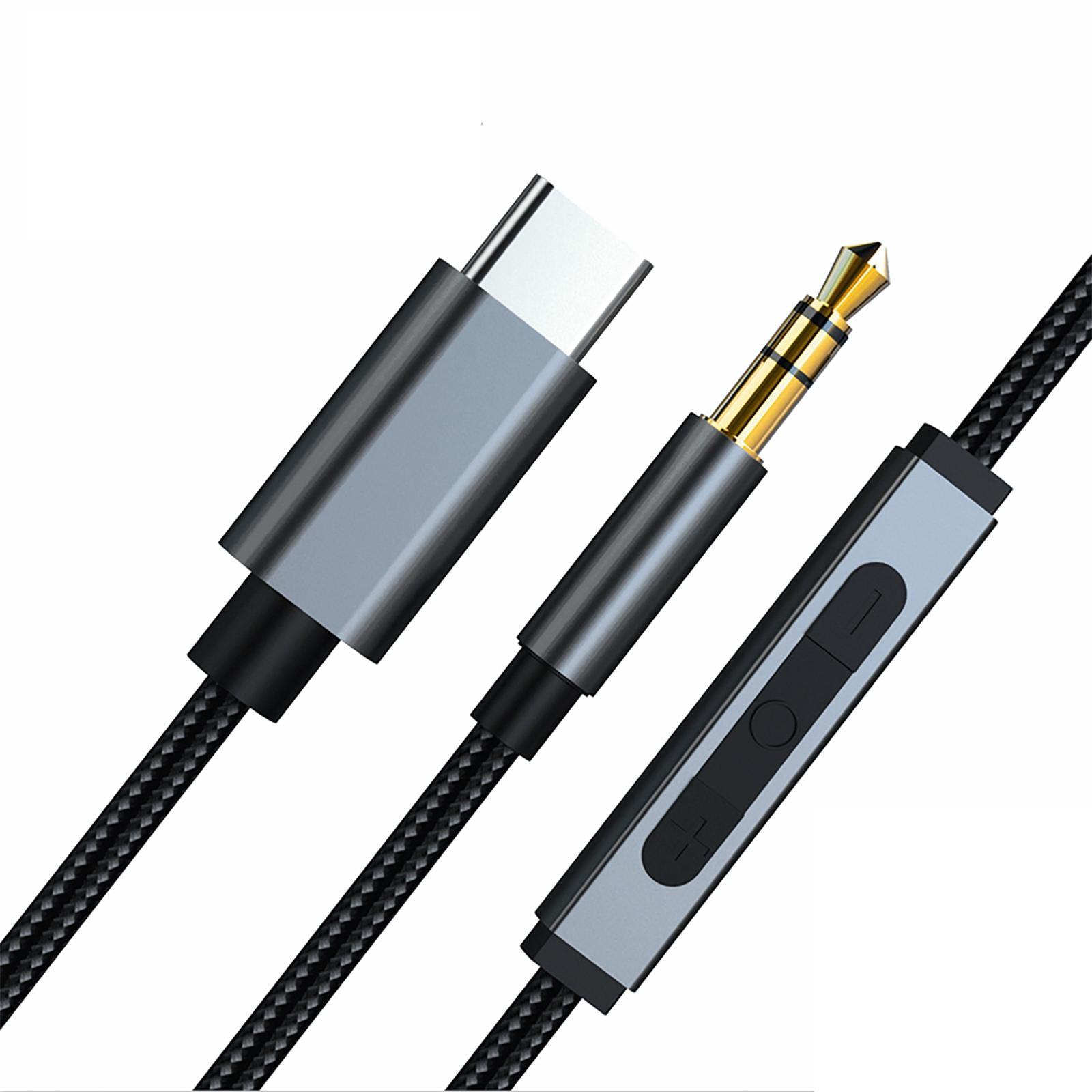 USB C to 3.5mm Audio AUX Cable USB C to AUX Cable Dongle Cable Cord for PC