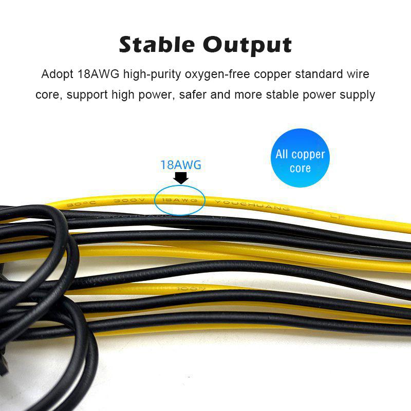 Cáp Chuyển Đổi/ Cáp Chia Nguồn Vga Pci-E 6-pin Sang 2x 8-pin/ 6 Pin ra 2 Đầu 8 Pin/ 6 Pin ra 2 X 8 Pin
