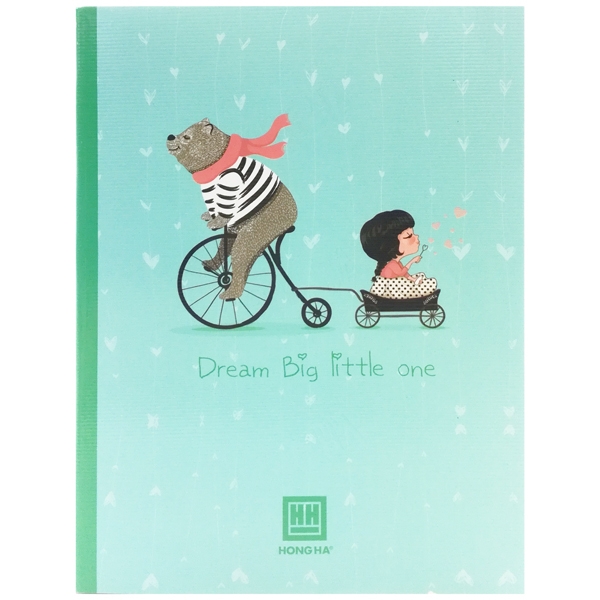 Bộ 5 Vở Class Dreaming Bear - 4 Ô Ly Ngang (2mm) - 96 Trang - ĐL 70 - Mẫu 2 - Xanh Lá