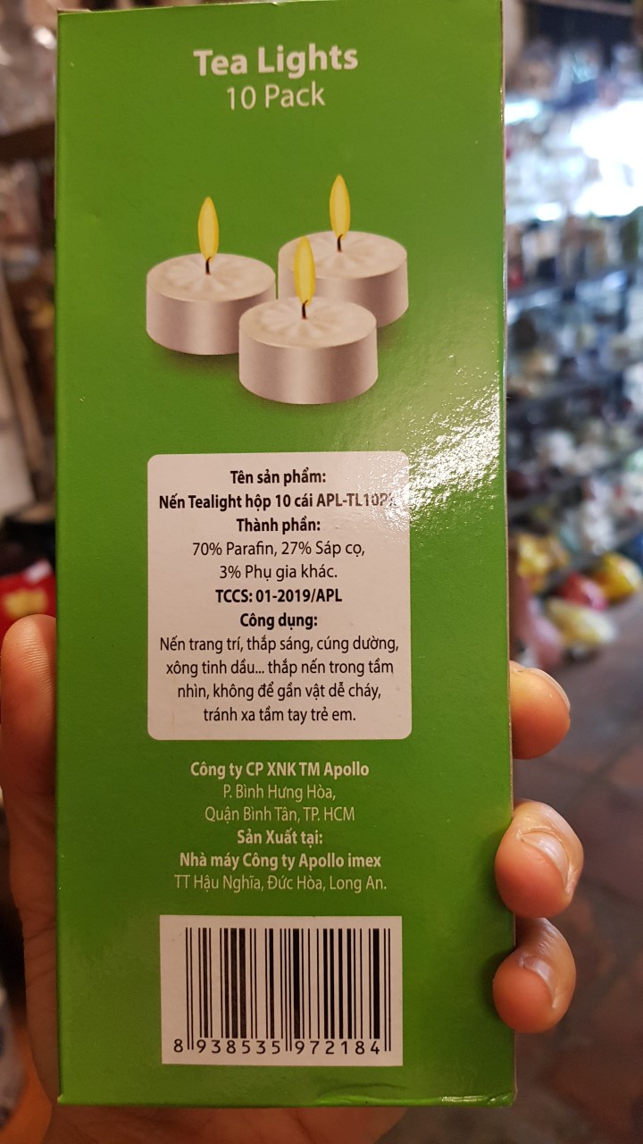 Hộp 10 viên nến tea lights hoa mai, không màu, không mùi, không khói thích hợp tạo không gian lãng mạn, sử dụng đốt nóng đèn xông tinh dầu, bếp cafe, trang trí không gian tiệc. Giao từ HCM