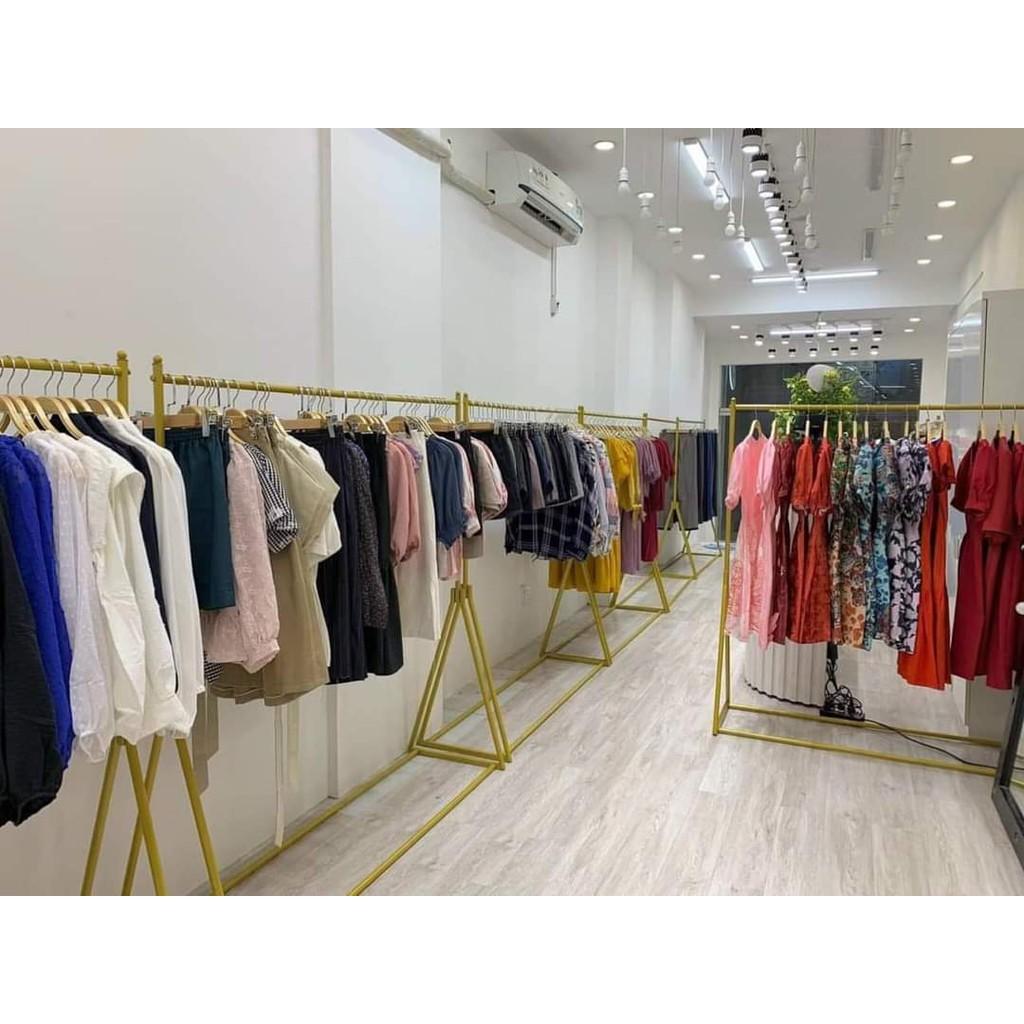 GIÁ TREO QUẦN ÁO MÀU VÀNG SHOP THỜI TRANG- GIÁ TREO CHỮ Y SƠN VÀNG- GIÁ TREO QUẦN ÁO SƠN TĨNH ĐIỆN