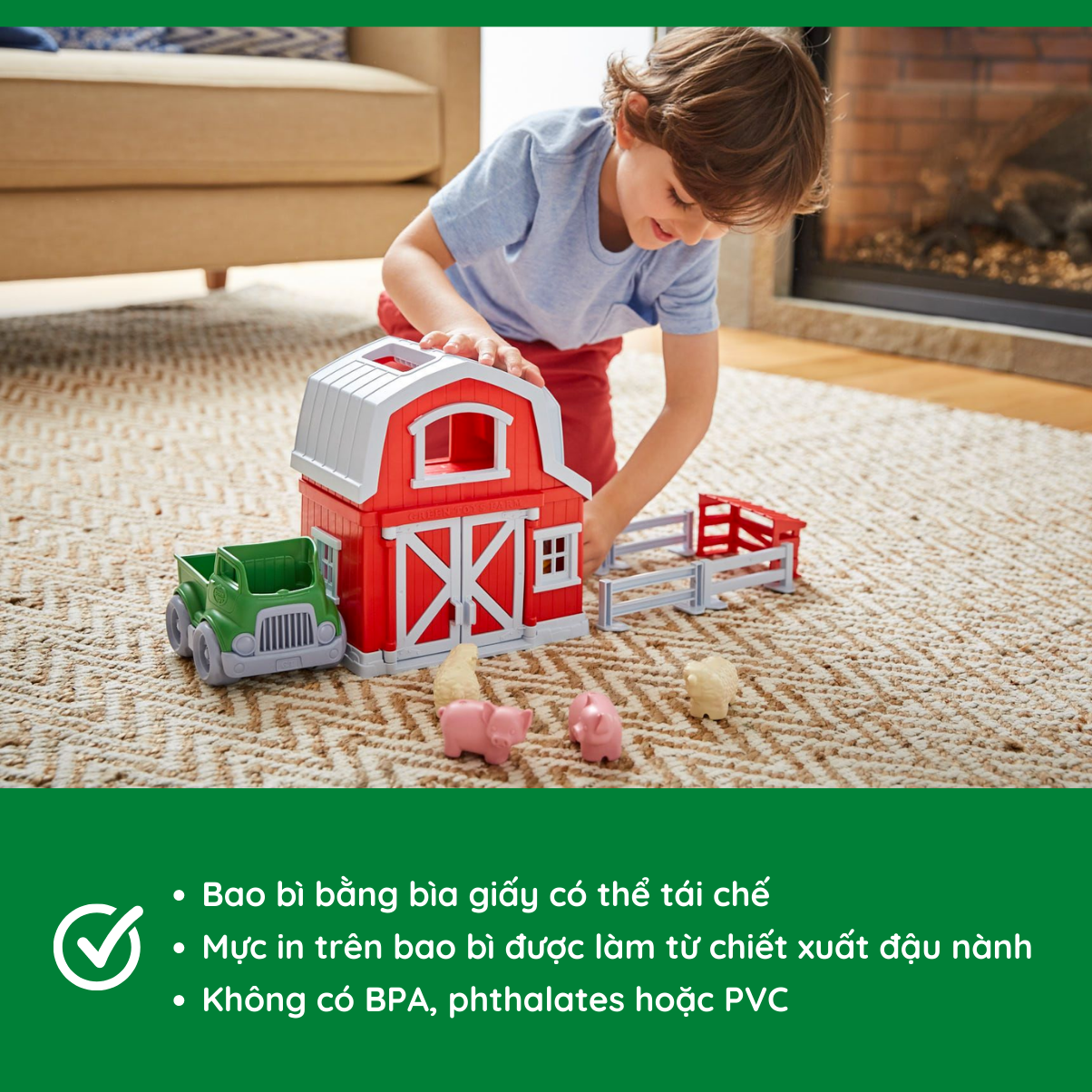 Bộ Đồ Chơi Trang Trại Green Toys Cho Bé Từ 2 Tuổi