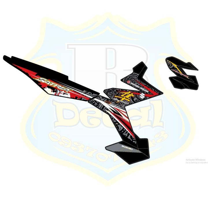 Tem rời xe satria fi hayabusa đỏ đen