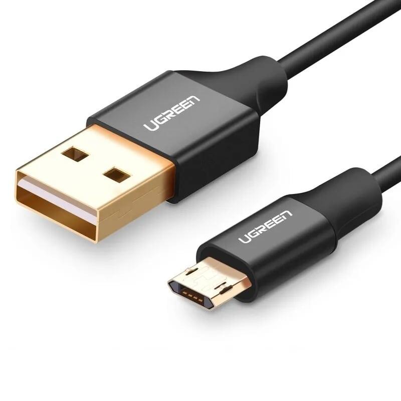 Ugreen UG30852US223TK 1.5M màu Đen Cáp sạc truyền dữ liệu USB 2.0 sang MICRO USB dây bọc nhựa PVC - HÀNG CHÍNH HÃNG