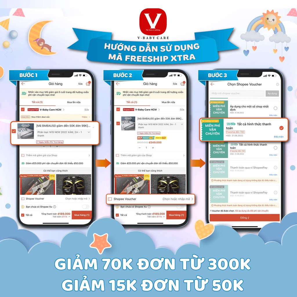 Combo Thanh chặn cầu thang và cửa- Không cần khoan đục- và thanh nối 10cm giúp Bé an toàn
