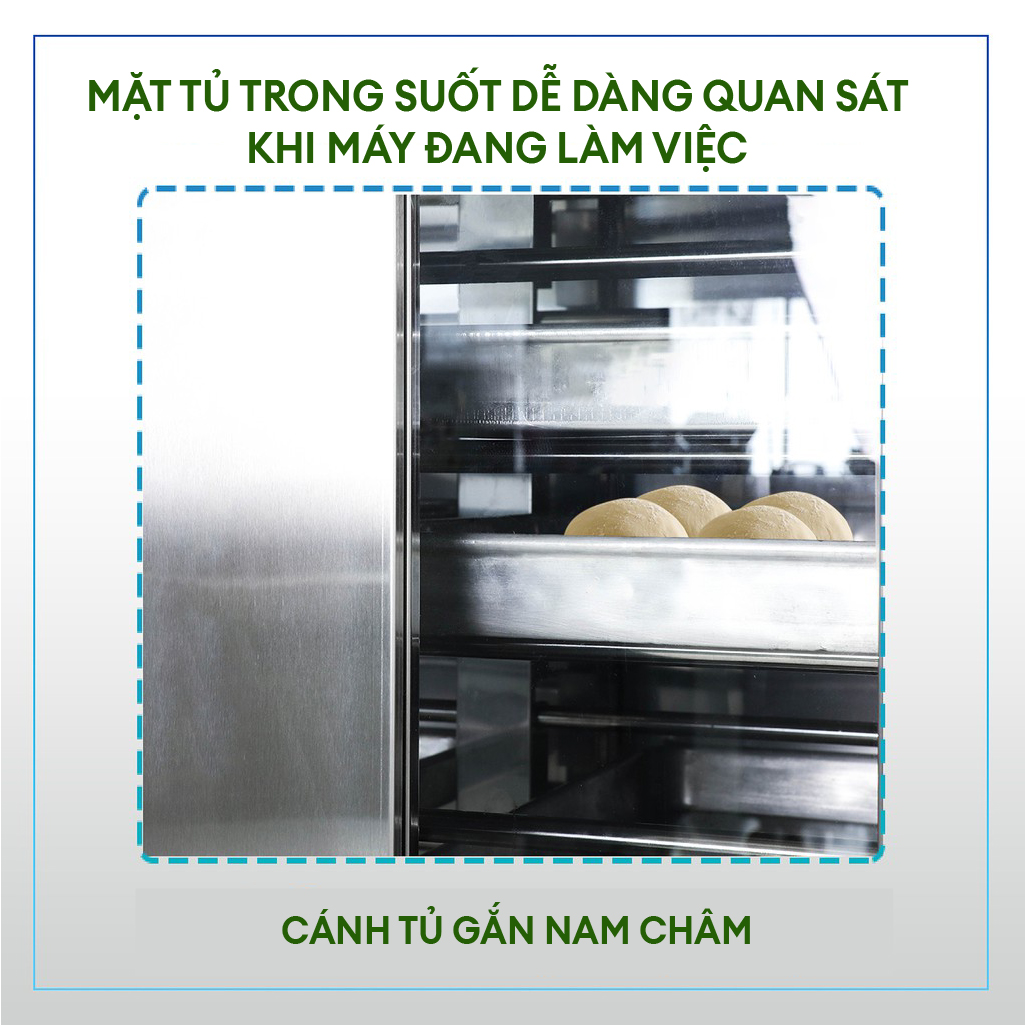 Tủ ủ bột, máy lên men thực phẩm loại 32 khay PF32. Máy dùng cho gia đình, hộ kinh doanh, nhà hàng, sản xuất công nghiệp số lượng lớn. Hàng chính hãng Thailand.