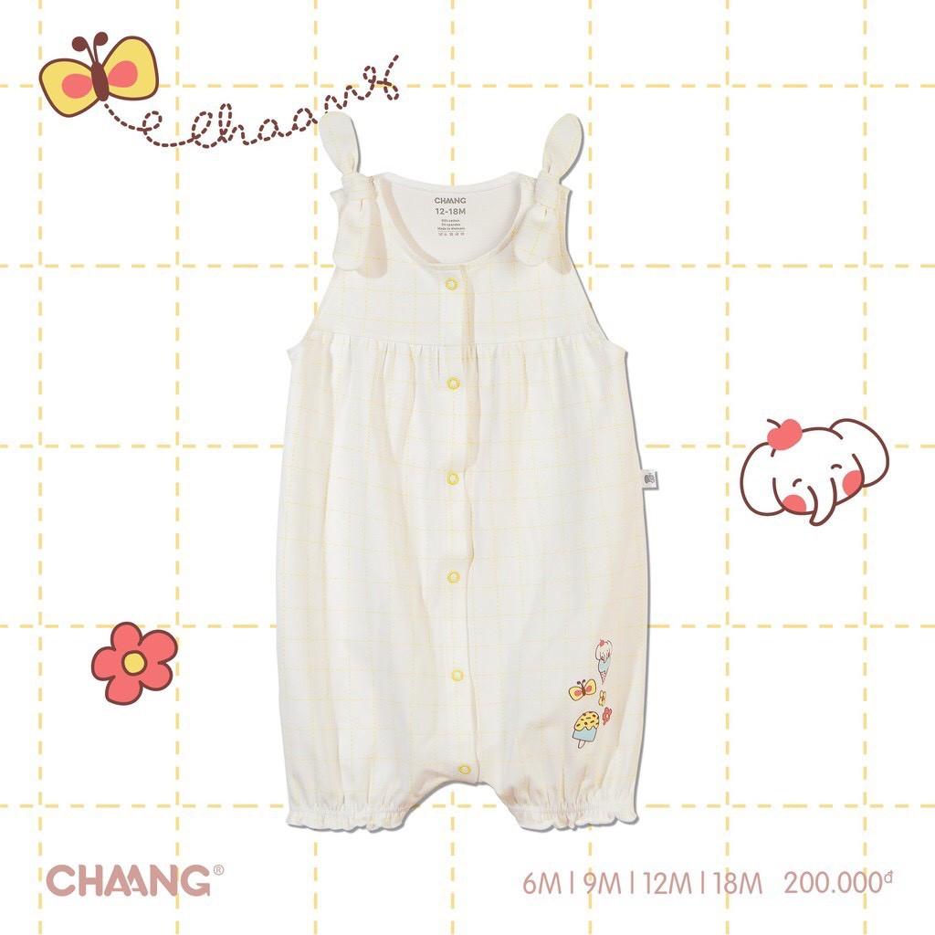 Chaang - Body nơ vai Summer caro vàng cho bé đến 18 tháng