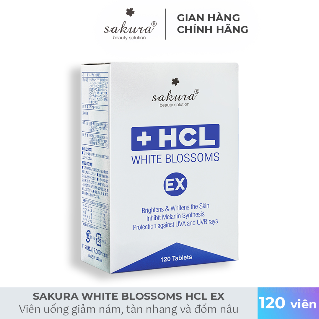 Viên uống hỗ trợ giảm nám Sakura HCL White Blossoms EX 120 viên