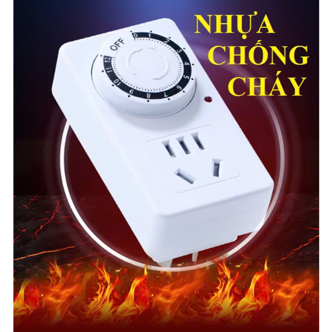 Ổ cắm hẹn giờ cơ MK-958 hẹn giờ tắt sử dụng đơn giản công suất 10A/220V, Chính hãng + Tặng Phích chuyển đổi từ 3 chấu sang 2