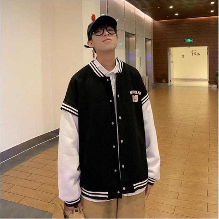 Áo khoác bomber Kay09 Varsity Jacket vải nỉ mịn, áo bomber bóng chày nam nữ unisex form rộng