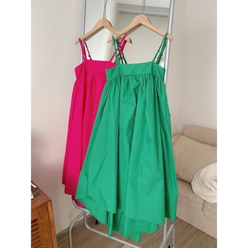 Váy Babydoll dáng xòe thô hai dây form dài vạt bầu cực xinh nhiều màu