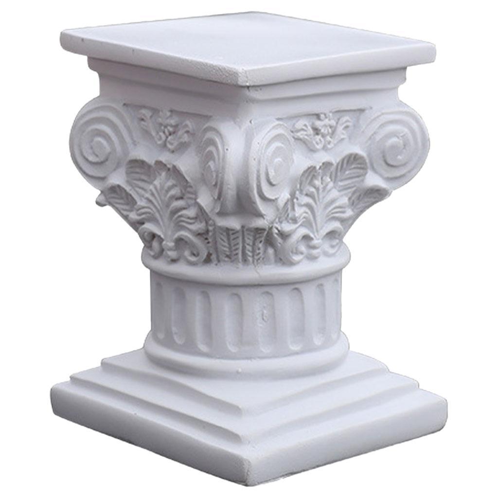 Roman Pillar Statue Resin Pedestal Stand Figurine Table Party Kitchen Decor