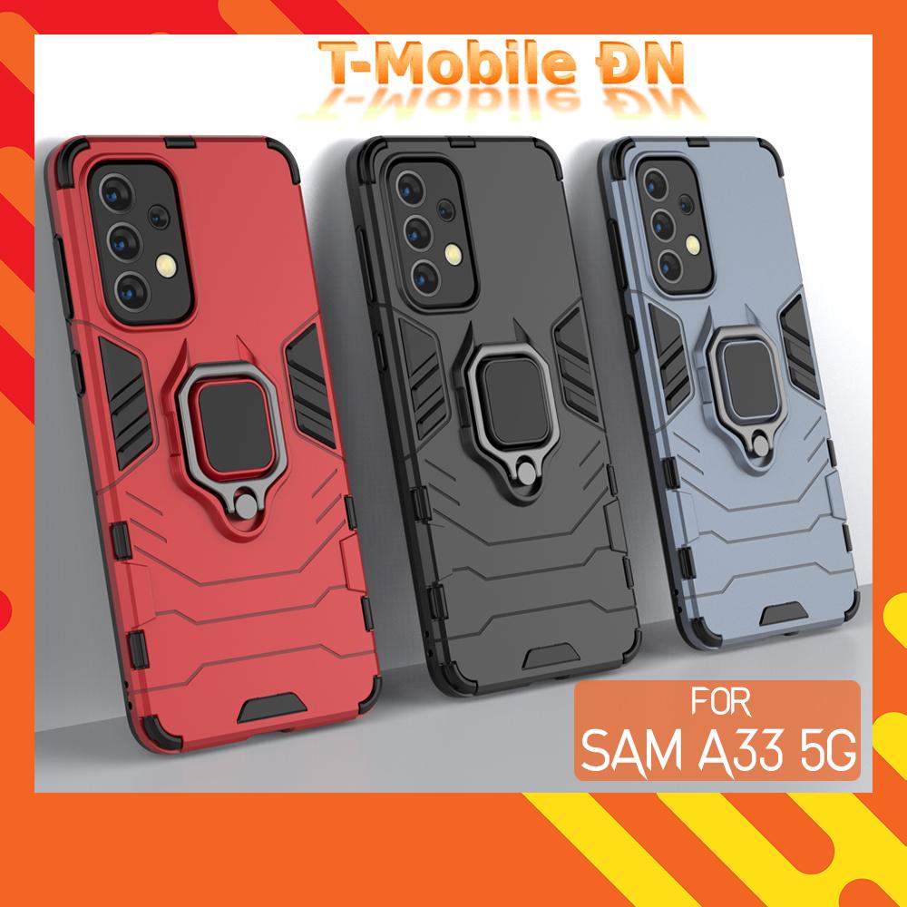 Ốp lưng dành cho Samsung A33 5G chống sốc iron man kèm nhẫn iring Bảo vệ camera và chống xem video tiện lợi
