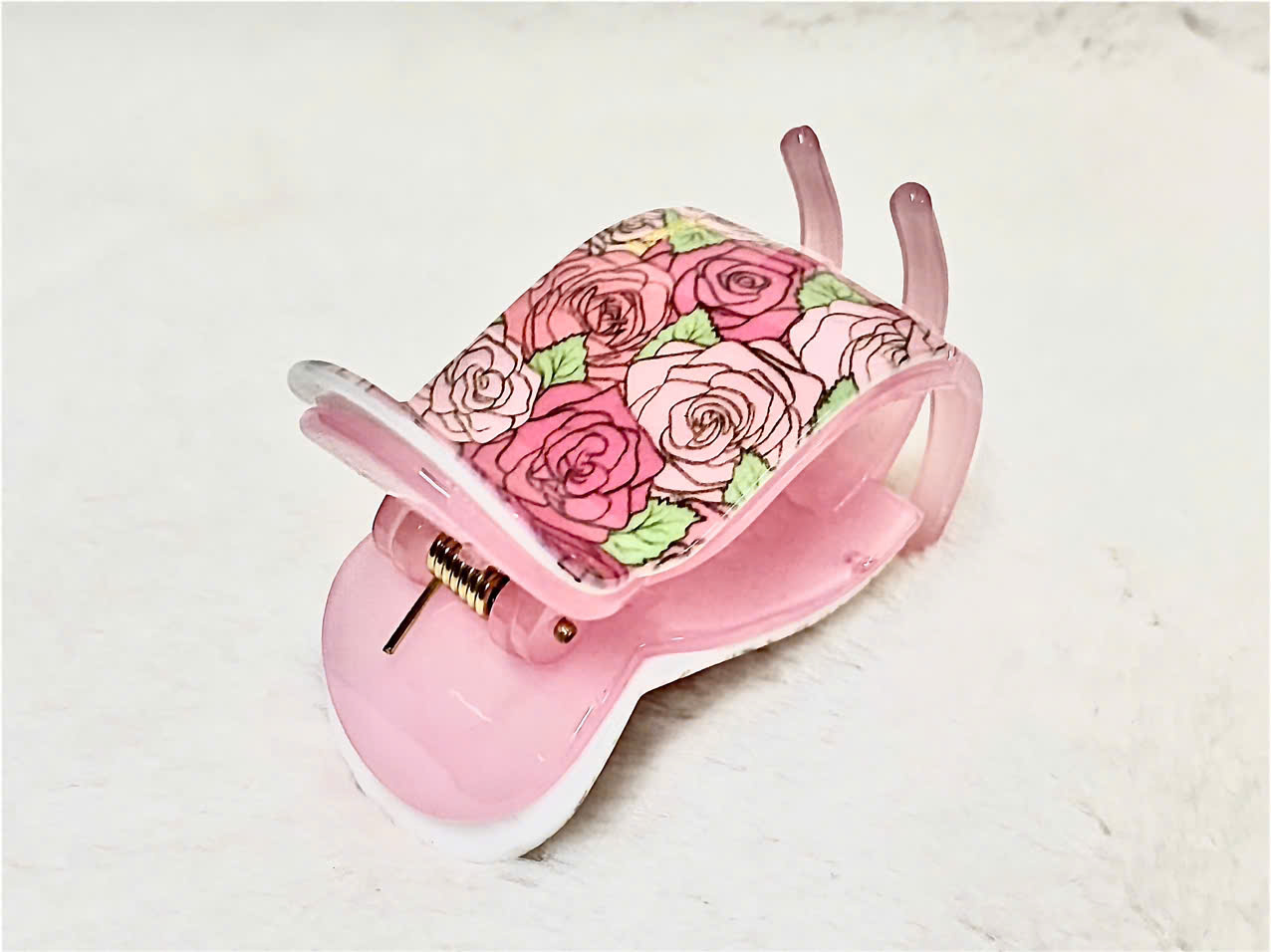 Kẹp tóc càng cua thiết kế mới đầu tròn đơn giản thời trang - Kẹp tóc 2 lớp rất chắc chắn ( nhựa tốt )