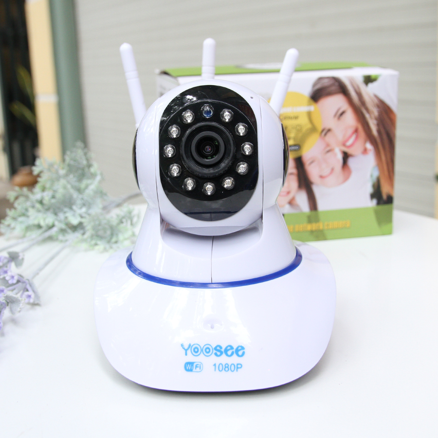 Camera wifi trong nhà Yoosee  Z02T 2.0 Full HD, 3 râu, xoay 360 độ , tương tác 2 chiều, hỗ trợ thẻ nhớ lên đến 128G, cảnh báo chuyển động – Hàng nhập khẩu