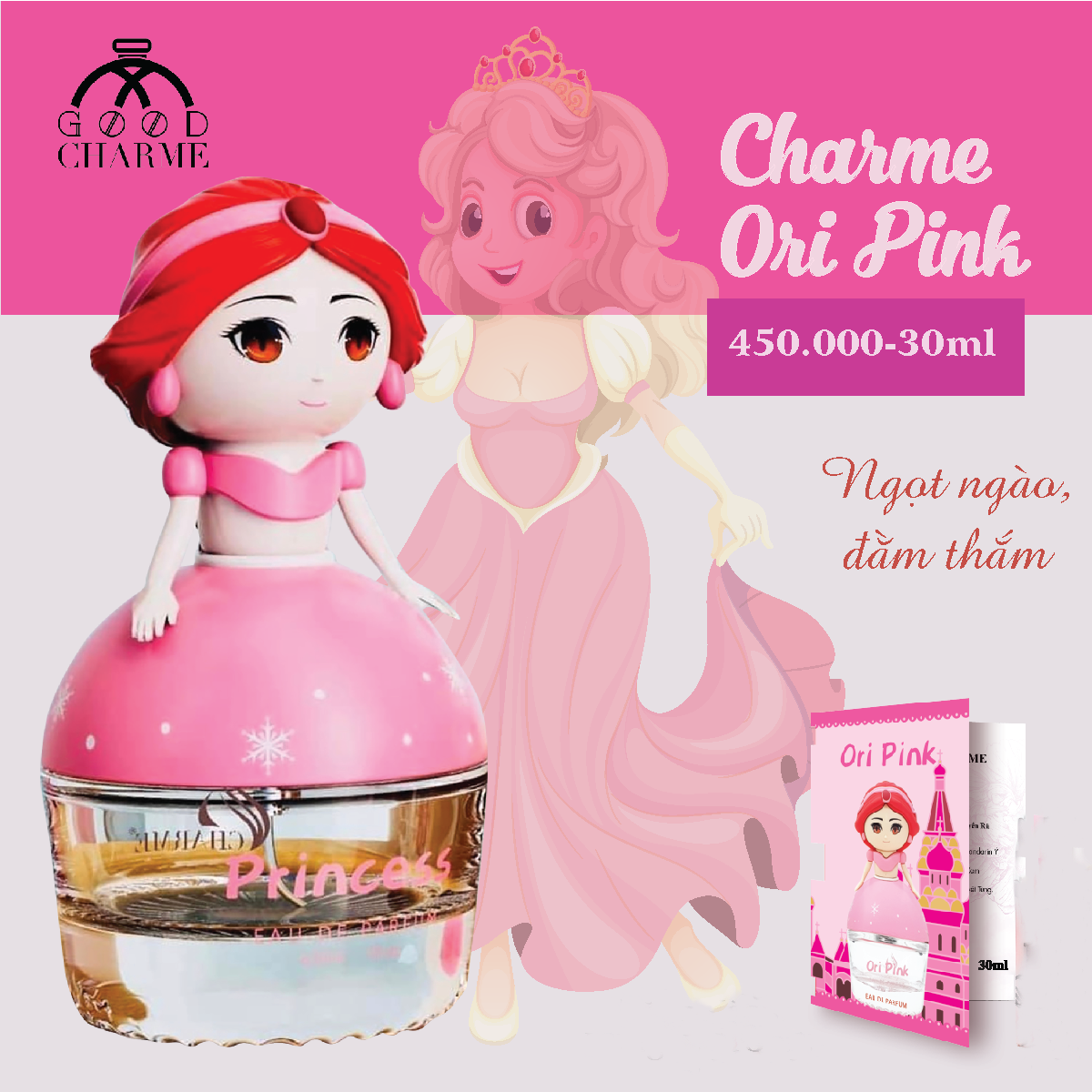 Nước Hoa Bé Gái Charme Ori Pink 30ml