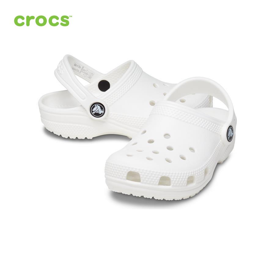 Giày lười trẻ em Crocs FW Classic Clog Toddler White - 206990-100