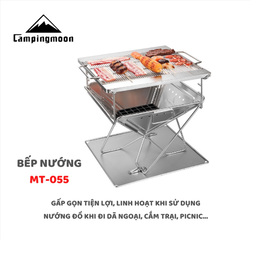 Bếp nướng than hoa gấp gọn 8-10 người Campingmoon MT-055